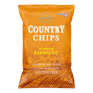 Ptatine Jumbo Country Chips Miele & Barbecue 150gr
