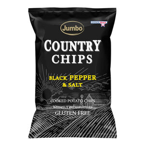 Πατατάκια Jumbo Country Μαύρο Πιπέρι & Αλάτι 150gr