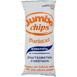 Πτατάκια Jumbo Chips Μπάρμπεκιου Κυματιστά 280gr